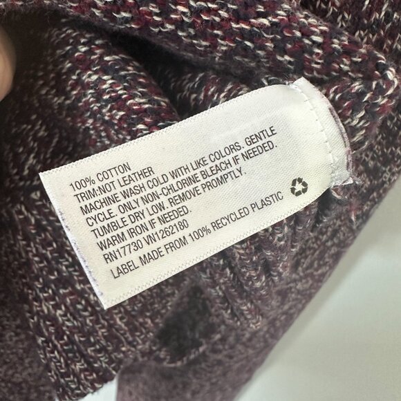 Red & Blue XL Merona Quarterzip Sweater  100% Cotton - Picture 8 of 9